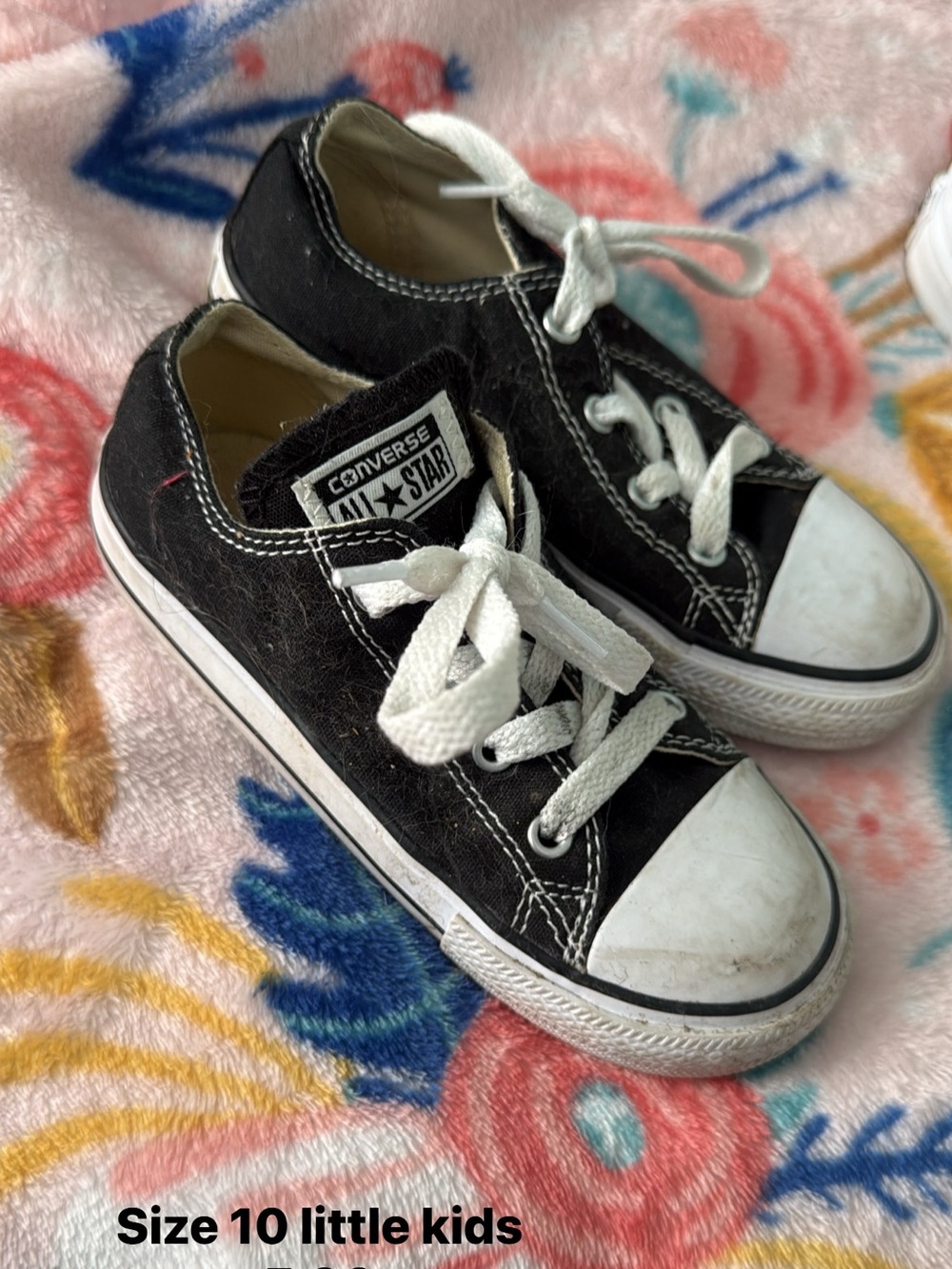 Converse Kids Black and White Low Top Sneakers